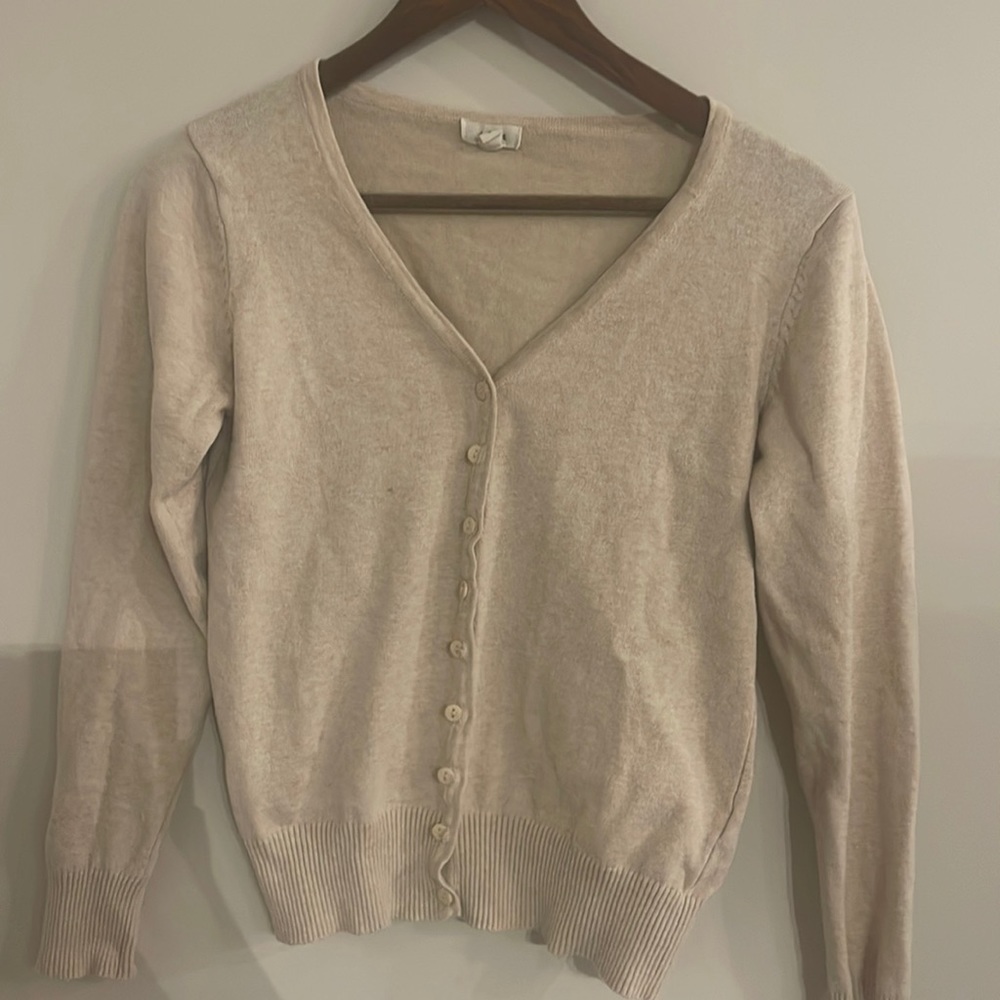 Tan button up cardigan